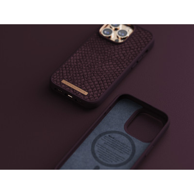 Njord byELEMENTS Salmon Leather Magsafe mobiele telefoon behuizingen 15,5 cm (6.1") Hoes Rood