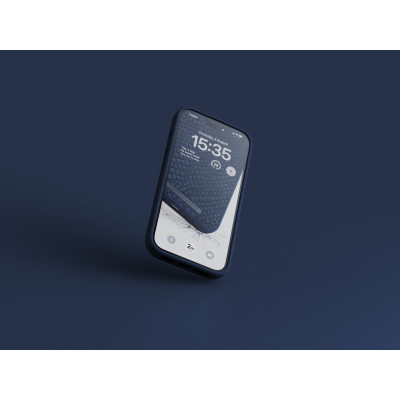 Njord byELEMENTS Salmon Leather Magsafe mobiele telefoon behuizingen 15,5 cm (6.1") Hoes Blauw