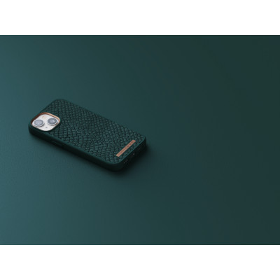 Njord byELEMENTS Salmon Leather Magsafe coque de protection pour téléphones portables 15,5 cm (6.1") Housse Vert