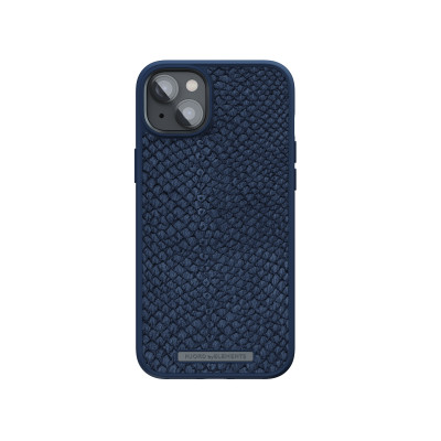 Njord byELEMENTS Salmon Leather Magsafe mobiele telefoon behuizingen 17 cm (6.7") Hoes Blauw