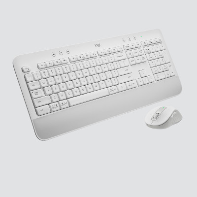 Logitech Signature MK650 Combo For Business keyboard Mouse included Bluetooth QWERTZ Swiss White