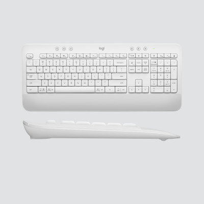 Logitech Signature MK650 Combo For Business keyboard Mouse included Bluetooth QWERTZ Swiss White
