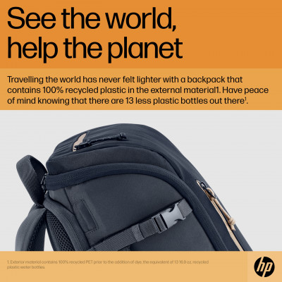 HP Travel 25 Liter 15.6 Blue Laptop backpack Travel backpack Polyester