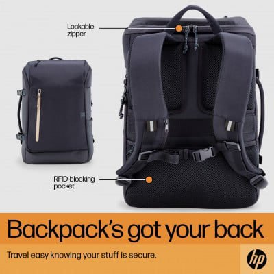 HP Travel 25 Liter 15.6 Blue Laptop Backpack sac à dos Sac à dos de voyage Polyester
