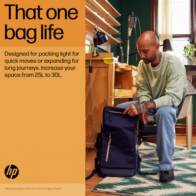 HP Travel 25 Liter 15.6 Blue Laptop backpack Travel backpack Polyester