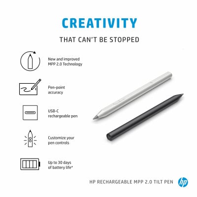 HP Rechargeable MPP 2.0 Tilt Pen stylus pen 10 g