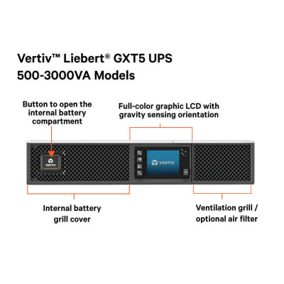 Vertiv Liebert GXT5 alimentation d'énergie non interruptible Double-conversion (en ligne) 3 kVA 3000 W 7 sortie(s) CA