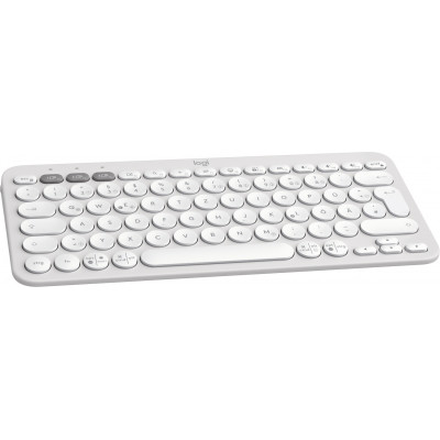 Logitech Pebble Keys 2 K380s keyboard RF Wireless + Bluetooth QWERTZ German White
