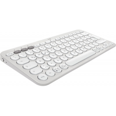 Logitech Pebble Keys 2 K380s keyboard RF Wireless + Bluetooth QWERTZ German White