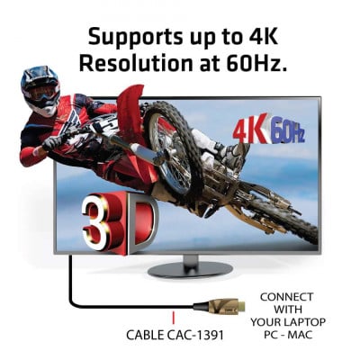 CLUB3D CAC-1391 câble HDMI HDMI Type A (Standard) Noir, Bronze