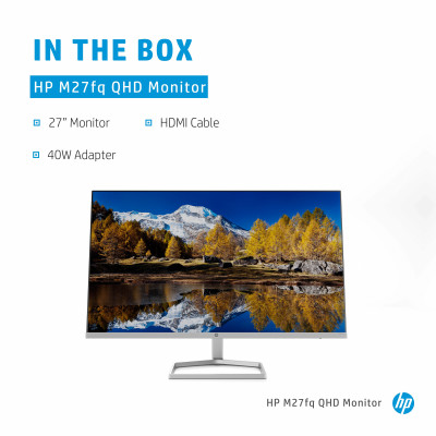 HP M27fq écran plat de PC 68,6 cm (27") 2560 x 1440 pixels Quad HD LED Argent, Noir
