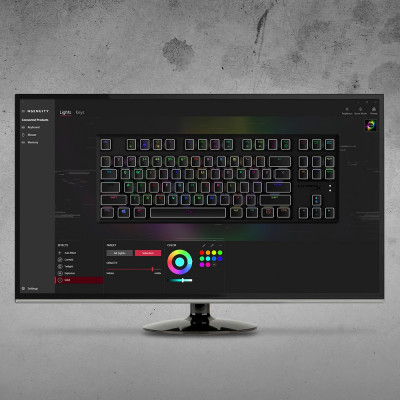 HyperX Alloy Origins Core - Mechanical Gaming Keyboard - HX Red (US Layout) clavier USB QWERTY Anglais américain Noir