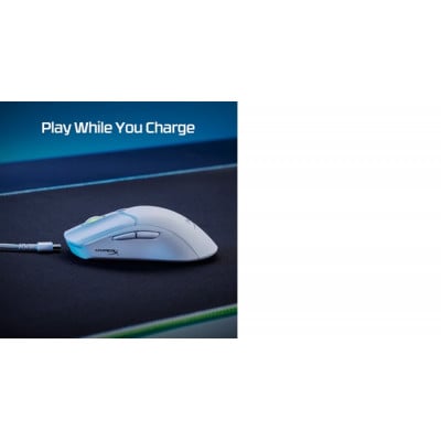 HyperX Pulsefire Haste 2 - Wireless Gaming (White) mouse Ambidextrous RF Wireless + Bluetooth 26000 DPI