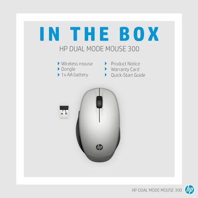 HP Dual Mode Mouse souris Ambidextre RF sans fil + Bluetooth Optique
