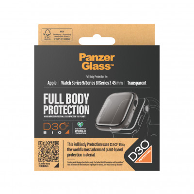 PanzerGlass Apple Watch Full Body Case D30 Tempered glass, Polyethylene terephthalate (PET)