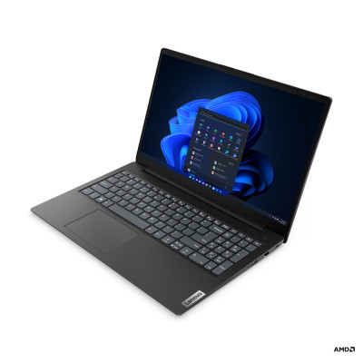 Lenovo V V15 Laptop 39.6 cm (15.6") Full HD AMD Ryzen™ 5 7520U 8 GB LPDDR5-SDRAM 256 GB SSD Wi-Fi 5 (802.11ac) Windows 11 Pro Black