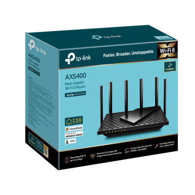 TP-Link Archer AX72 Pro wireless router Gigabit Ethernet Dual-band (2.4 GHz / 5 GHz) Black