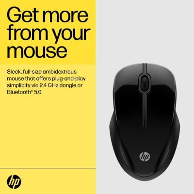 HP 250 Dual mouse Ambidextrous Bluetooth + USB Type-A 1600 DPI