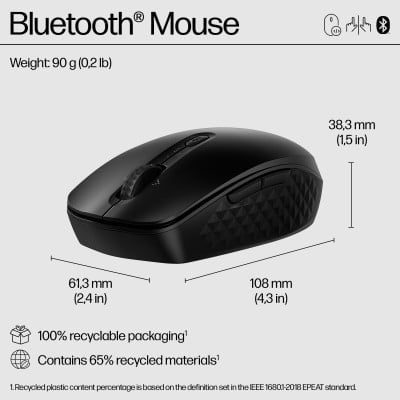 HP 425 Programmable Bluetooth Mouse muis
