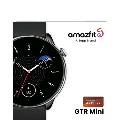 Amazfit GTR Mini 3.25 cm (1.28") AMOLED 42 mm Digital 416 x 416 pixels Touchscreen Black, Silver GPS (satellite)