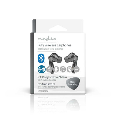 Nedis HPBT5060BK headphones/headset Wireless In-ear Music/Everyday USB Type-C Bluetooth Black