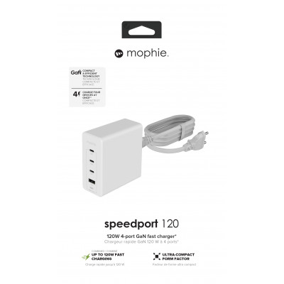 mophie 409909309 oplader voor mobiele apparatuur Laptop, Smartphone, Tablet Wit AC Snel opladen Binnen