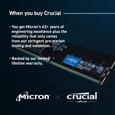 Crucial CP16G56C46U5 memory module 16 GB 1 x 16 GB DDR5 5600 MHz