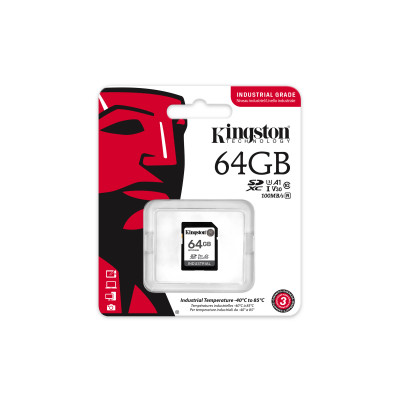 Kingston Technology Industrial 64 Go SDHC UHS-I Classe 10