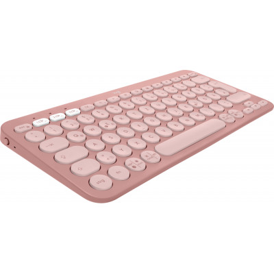 Logitech Pebble Keys 2 K380s clavier RF sans fil + Bluetooth QWERTZ Allemand Rose