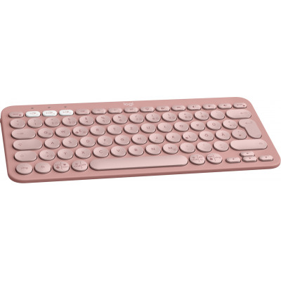 Logitech Pebble Keys 2 K380s clavier RF sans fil + Bluetooth QWERTZ Allemand Rose