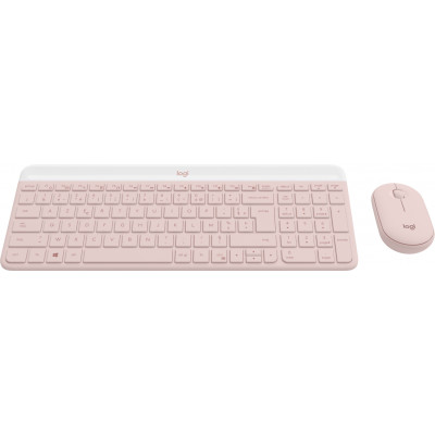 Logitech MK470 Slim Combo keyboard Mouse included RF Wireless AZERTY French Pink