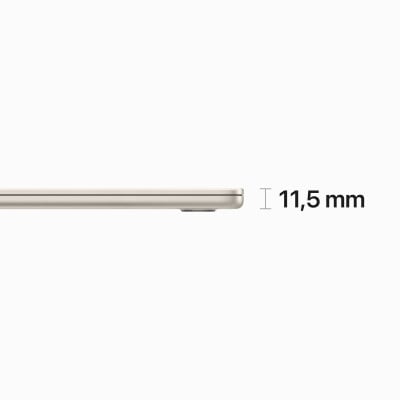 Apple MacBook Air Laptop 38.9 cm (15.3") Apple M M2 8 GB 256 GB SSD Wi-Fi 6 (802.11ax) macOS Ventura Beige