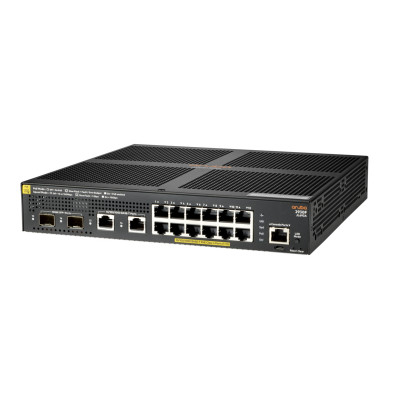 Aruba 2930F 12G PoE+ 2G/2SFP+ Géré L3 Gigabit Ethernet (10/100/1000) Connexion Ethernet, supportant l'alimentation via ce port (PoE) 1U Noir