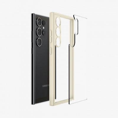 Spigen Ultra Hybrid mobile phone case 17.3 cm (6.8") Cover Beige, Transparent