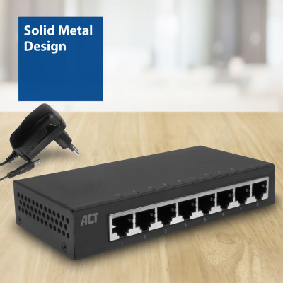 Act 10&#47;100&#47;1000 Mbps networking Switch 8 por