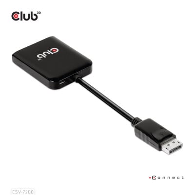 Club 3D DP 1.4 TO 1 DISPLAYPORT and 1 HDMI SUPPORTS UP TO 2*4K60HZ - USB POWERED