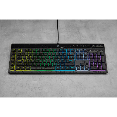 Corsair K55 RGB PRO Gaming Keyboard Backlit Zoned RGB LED Rubberdome QWERTZ