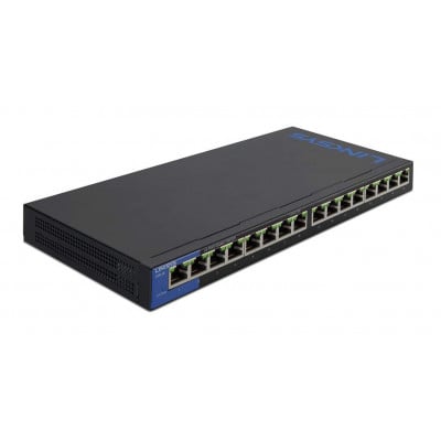 Linksys LGS116P Non-géré Gigabit Ethernet (10/100/1000) Connexion Ethernet, supportant l'alimentation via ce port (PoE) Noir