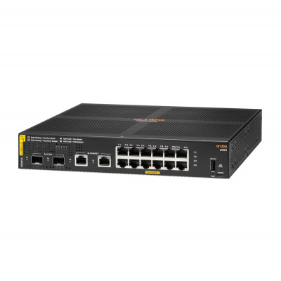 Hewlett Packard Enterprise Aruba 6000 12G Class4 PoE 2G/2SFP 139W Géré L3 Gigabit Ethernet (10/100/1000) Connexion Ethernet, supportant l'alimentation via ce port (PoE) 1U