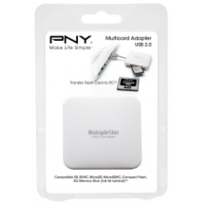 PNY AXP724 lecteur de carte mémoire USB 2.0 Blanc