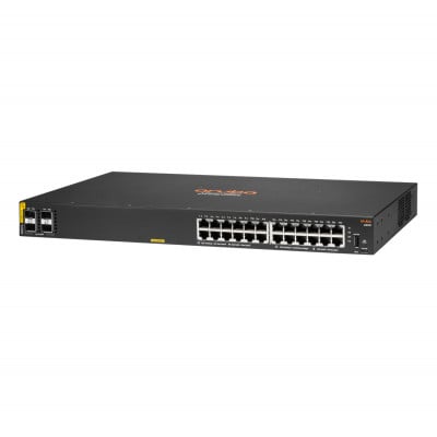 Hewlett Packard Enterprise Aruba 6000 24G Class4 PoE 4SFP 370W Géré L3 Gigabit Ethernet (10/100/1000) Connexion Ethernet, supportant l'alimentation via ce port (PoE) 1U