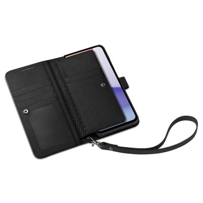 Spigen ACS05893 mobile phone case 16.5 cm (6.5") Wallet case Black