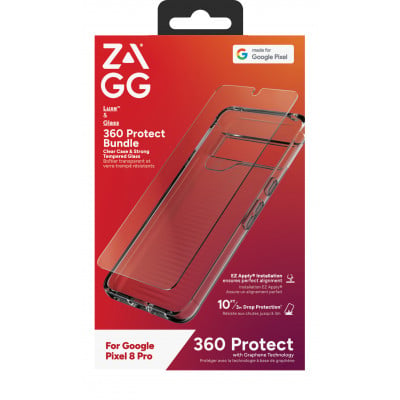 ZAGG Luxe + Glass 360 mobile phone case 17 cm (6.7") Cover Transparent