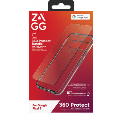 ZAGG Luxe + Glass 360 coque de protection pour téléphones portables 15,8 cm (6.2") Housse Transparent