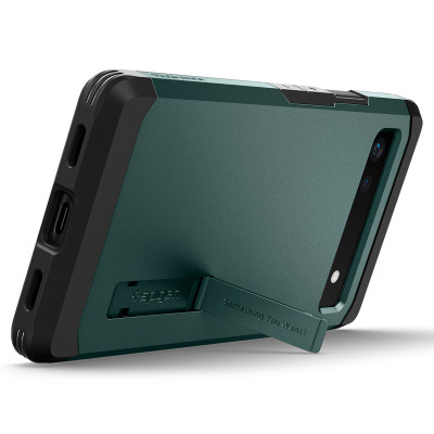 Spigen Tough Armor mobile phone case 15.6 cm (6.13") Cover Green