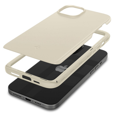 Spigen Thin Fit mobile phone case 17 cm (6.7") Cover Beige