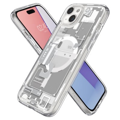 Spigen ACS07035 mobile phone case 17 cm (6.7") Cover Transparent, White