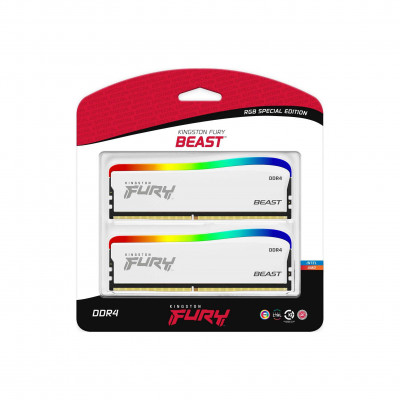 32GB 3200MT/s DDR4 CL16 DIMM (Kit of 2) FURY Beast White RGE