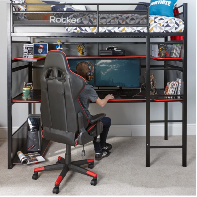 X-Rocker - BattleBunk Gaming Bed with integrated XL Gaming Desk