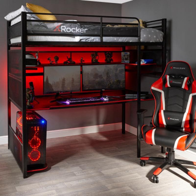 X-Rocker - BattleBunk Gaming Bed with integrated XL Gaming Desk
